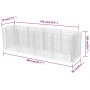 Arriate de gaviones de acero 360x90x100 cm