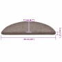 Felpudos autoadhesivos para escaleras, 30 unidades, beige, 56 x