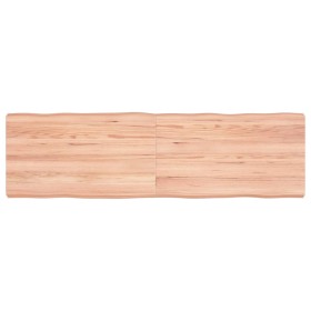 Treated wood table board with natural brown edge, 140x40x(2-6)cm. by vidaXL, Table tops - Ref: Foro24-363963, Price: 47,84 €,...