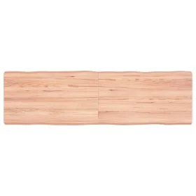 Treated wood table board with natural brown edge, 140x40x(2-6)cm. by vidaXL, Table tops - Ref: Foro24-363963, Price: 47,84 €,...