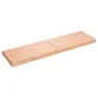 Treated wood table board with natural brown edge, 140x40x(2-6)cm. by vidaXL, Table tops - Ref: Foro24-363963, Price: 47,84 €,...