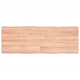 Tablero mesa madera tratada borde natural marrón 140x50x(2-6)cm by vidaXL, Table tops - Ref: Foro24-363965, Price: 56,05 €, D...