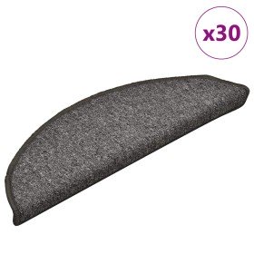Felpudos para escaleras (30 unidades, 56 x 17 x 3 cm, gris