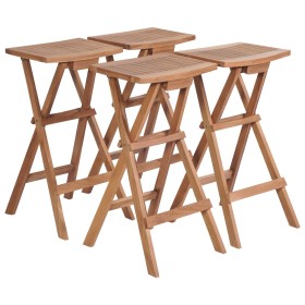 Folding kitchen stools 4 units solid teak wood by vidaXL, Garden chairs - Ref: Foro24-44728, Price: 273,44 €, Discount: %