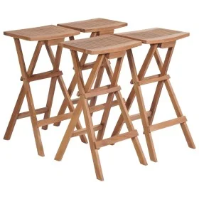 Folding kitchen stools 4 units solid teak wood by vidaXL, Garden chairs - Ref: Foro24-44728, Price: 267,69 €, Discount: %