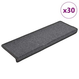 Alfombrillas para escaleras 30 unidades 65x21x4 cm Gris oscuro