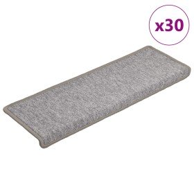 Alfombrillas para escaleras 30 unidades 65x21x4 cm Gris claro