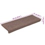 Alfombrillas para escaleras 30 unidades 65x21x4 cm Marrón Borde