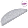 Alfombrillas para escaleras 20 unidades 56x17x3 cm Gris claro