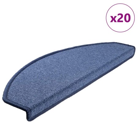 Alfombrillas para escaleras 20 unidades 65x24x4 cm Azul Semicircular Grande en Alfombrillas para escalones | Comprar online en F