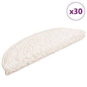 Alfombrillas para escaleras 30 unidades 56x17x3 cm Blanco