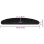 Alfombrillas para escaleras 30 unidades 65x21x4 cm Negro