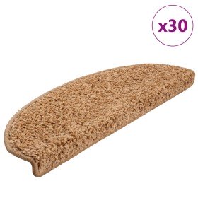 Felpudos para escaleras 30 unidades 65x21x4 cm Beige