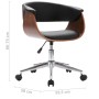 Sillas de comedor giratorias 6 unidades cuero sintético negro