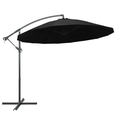Hängender Sonnenschirm mit schwarzem Aluminiumstab 3 m von vidaXL, Sonnenschirme - Ref: Foro24-47226, Preis: 110,79 €, Rabatt: %