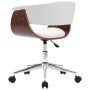 Sillas de comedor giratorias 4 unidades cuero sintético blanco