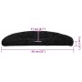 Alfombrillas para escaleras 20 unidades 56x17x3 cm Negro