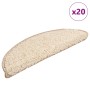 Alfombrillas para escaleras 20 unidades 56x17x3 cm Crema Semicircular en Alfombrillas para escalones | Comprar online en Foro24