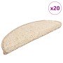 Alfombrillas para escaleras 20 unidades 56x17x3 cm Crema