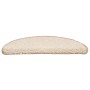 Alfombrillas para escaleras 20 unidades 56x17x3 cm Crema