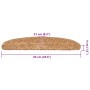 Felpudos para escaleras 20 unidades 65x21x4 cm Beige