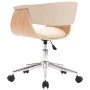 Sillas de comedor giratorias 2 uds cuero sintético color crema