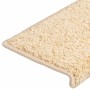Alfombrillas para escaleras 20 unidades 65x21x4 cm color crema