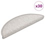 Alfombrilla autoadhesiva escalera sisal 30uds Platina 56x17x3cm