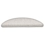 Alfombrilla autoadhesiva escalera sisal 30uds Platina 56x17x3cm