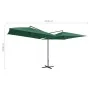 Double green steel pole garden umbrella 250x250 cm by vidaXL, Umbrellas - Ref: Foro24-47320, Price: 133,55 €, Discount: %
