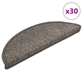 Alfombra autoadhesiva escalera sisal 30 uds marrón beige
