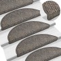 Alfombra autoadhesiva escalera sisal 30 uds marrón beige