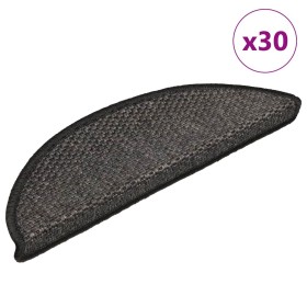 Alfombra autoadhesiva escalera sisal 30 uds antracita