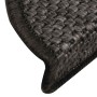 Alfombra autoadhesiva escalera sisal 30 uds antracita