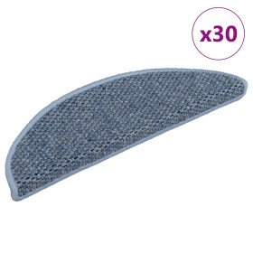 Alfombra autoadhesiva escalera sisal 30 uds 56x17x3 cm azul Alfombra autoadhesiva escalera sisal 30 uds 56x17x3 cm azul