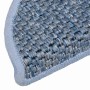 Alfombra autoadhesiva escalera sisal 30 uds 56x17x3 cm azul