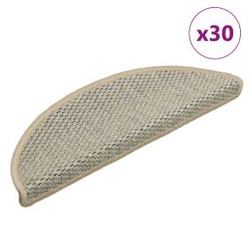 Alfombra autoadhesiva escalera sisal 30 uds verde claro