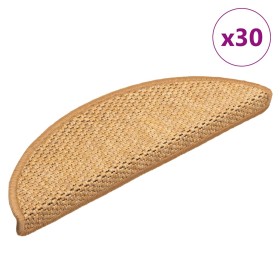 Alfombra autoadhesiva escalera sisal 30 uds 56x17x3 cm sisal