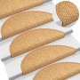 Alfombra autoadhesiva escalera sisal 30 uds 56x17x3 cm sisal