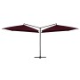 Double umbrella with burgundy red steel pole 250x250 cm by vidaXL, Umbrellas - Ref: Foro24-47324, Price: 139,71 €, Discount: %