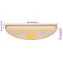 Alfombra autoadhesiva escalera sisal 30 uds 56x17x3 cm arena