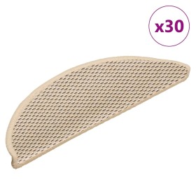 Alfombra autoadhesiva escalera sisal 30 uds 56x17x3 cm Berber