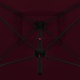 Double umbrella with burgundy red steel pole 250x250 cm by vidaXL, Umbrellas - Ref: Foro24-47324, Price: 139,71 €, Discount: %