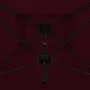 Double umbrella with burgundy red steel pole 250x250 cm by vidaXL, Umbrellas - Ref: Foro24-47324, Price: 136,23 €, Discount: %