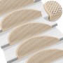 Alfombra autoadhesiva escalera sisal 30 uds 56x17x3 cm Berber