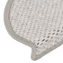 Alfombra autoadhesiva escalera sisal 30 uds 65x21x4 cm Platina
