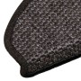 Alfombra autoadhesiva escalera sisal 30 uds 65x21x4cm antracita