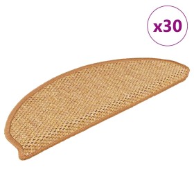 Alfombra autoadhesiva escalera sisal 30 uds 65x21x4 cm sisal