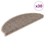 Alfombra autoadhesiva escalera sisal 30 uds beige oscuro