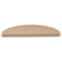 Alfombra autoadhesiva escalera sisal 30 uds 65x21x4 cm arena
